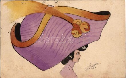 1911 Lady with fashion hat. B.K.W.I. 933-6. s: Rud. Tropper (EK)