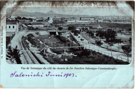 1903 Constantinople, Istanbul; cote du chemin de fer Jonction Salonique-Constantinople / Thessaloniki-Istanbul railway line (EB)