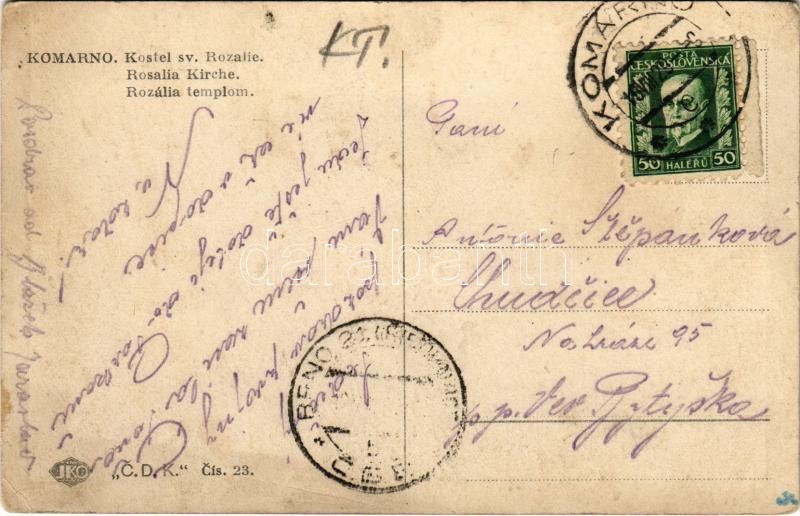 Komárom, Komárnó; Rozália templom / church (EK) - Image 2