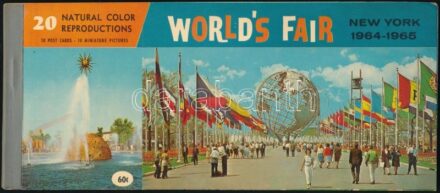 1964-1965 New Yorki világkiállítás színes képeslap füzet 10 képeslappal / 1964-1965 New York World's Fair - postcard booklet with 10 postcards