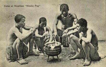 1926 Zulus at Mealtime, 'Mealie Pap', South African folklore