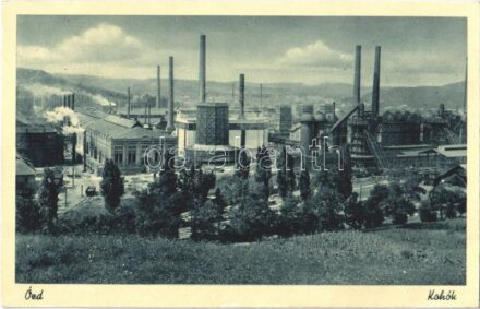 1938 Ózd, Kohók, vasolvasztó, iparvasút