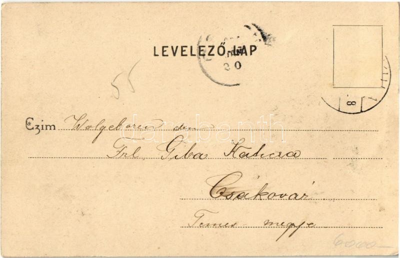 1904 Gyula, Városház utca, Takarékpénztár. Dobay János kiadása - Image 2