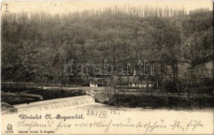 1902 Boksánbánya, Németbogsán, Deutsch-Bogsan, Bocsa Montana, Bocsa; gát. Rosner Adolf kiadása / dam