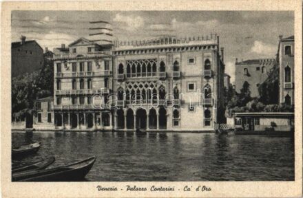 Venezia, Venice; Palazzo Contarini, Ca' d'Oro / palace, boats. A. Scrocchi 4590-8. (fl)