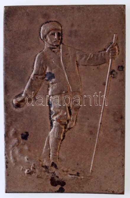 1931. 'D.S.C. síverseny 1931.II.8. I.' ezüstözött Br díjplakett (46x72mm) T:2,2-