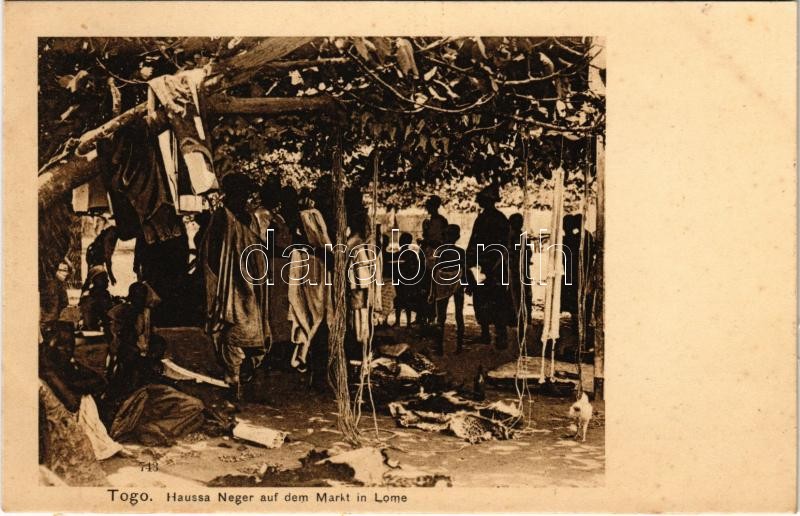 Lomé, Haussa Neger auf dem Markt / Hausa natives on the market