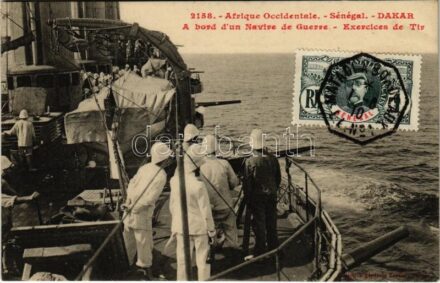 Dakar, A bord d'un Navire de Guerre, Exercices de Tir / shooting practice on board the warship