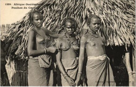 Peulhes du Cayor / women from Cayor, folklore, half-nude