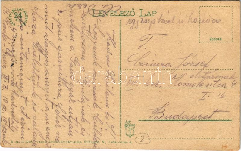 Cegléd, Gubody kerti vigadó. Vasúti levelezőlapárusítás 2.sz. 1918. - Image 2