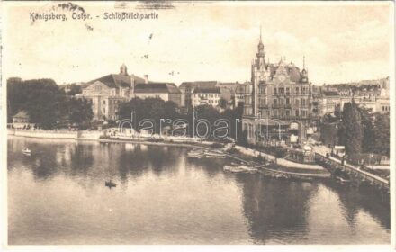 1931 Kaliningrad, Königsberg; Schloßteichpartie / castle lake, bridge (EK)