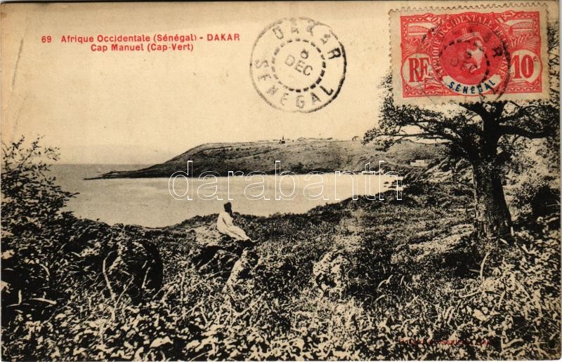 Dakar, Cap Manuel (Cap-Vert) / mountain, coast, TCV card (EB)