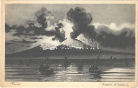 Napoli, Naples; Vesuvio in eruzione / Mount Vesuvius erupting (EK)