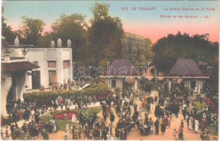 Le Touquet, Le Grand Casino de la Foret, Entrée et les Jardins / casino, garden