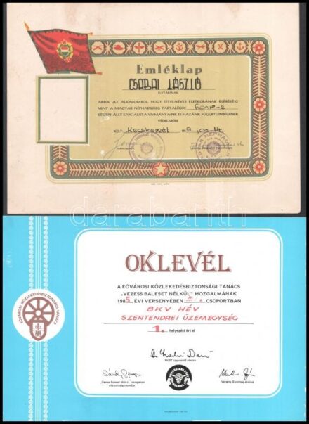 1962-1985 7 db vegyes oklevél tétel