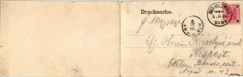 1904 Oberhollabrunn, Hollabrunn; folding panoramacard - Image 2