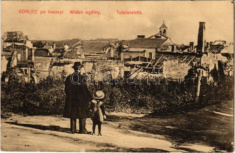 1916 Gorlice, po inwazyi / destruction after the Russian invasion + 'Kommando der k.u.k. Baukompagnie No. 1/62.'