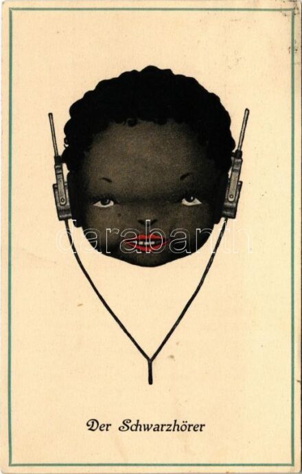 1925 Der Schwarzhörer / Black boy listening to the radio (EK)