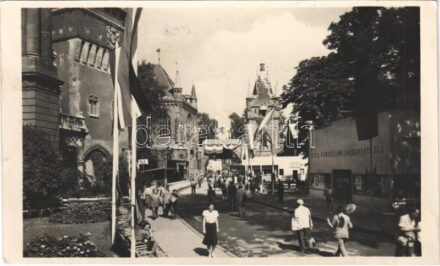 1948 Budapest XIV. Nemzetközi Vásár a Centenárium évében, üveg porcellán és lakberendezés, Kossuth, Petőfi, Táncsics szellemében előre a népi demokrácia útján + 'BNV' So. Stpl