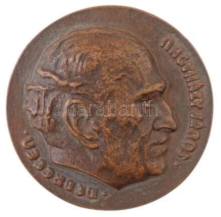 Csúcs Ferenc (1905-1999) 1970. 'Nagyházy János - Debrecen' kétoldalas, öntött Br emlékérem peremén '41' sorszámmal (84mm) T:2 / Hungary 1970. 'János Nagyházy - Debrecen' double-sided, cast Br commemorative medallion with serial number
