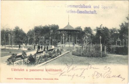 1905 Pancsova, Pancevo; Kiállítás, pavilon. Pancosvai Népkonyha kiadása / Exhibition, pavilion