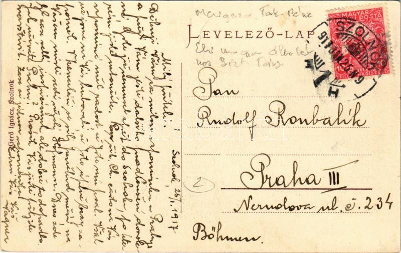 1917 Szolnok, Gorove utca, Mezőgazdasági takarékpénztár, Első magyar általános biztosító társaság - Image 2