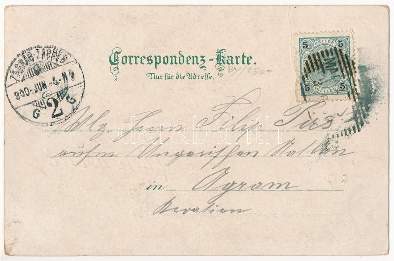 1900 Mariazell, Heiligenbrunn, Gnadenmutter, Gnadenaltar / church interior. Art Nouveau, floral, litho - Image 2