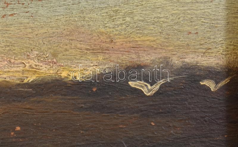 Smola István (?-?): Tájkép, olaj, karton, jelzett, fa keretben, 21x27cm - Image 4