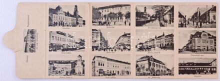 1919 Nagykikinda, Kikinda; Állami polgári leányiskola, Városháza, Gimnázium, Koronaherceg utca, Úri utca, Korzó kávéház, Mokrin utca, Ferenc József tér, Közgazdasági Bank, Pályaudvar, vasútállomás, városi szálloda, Kir.
