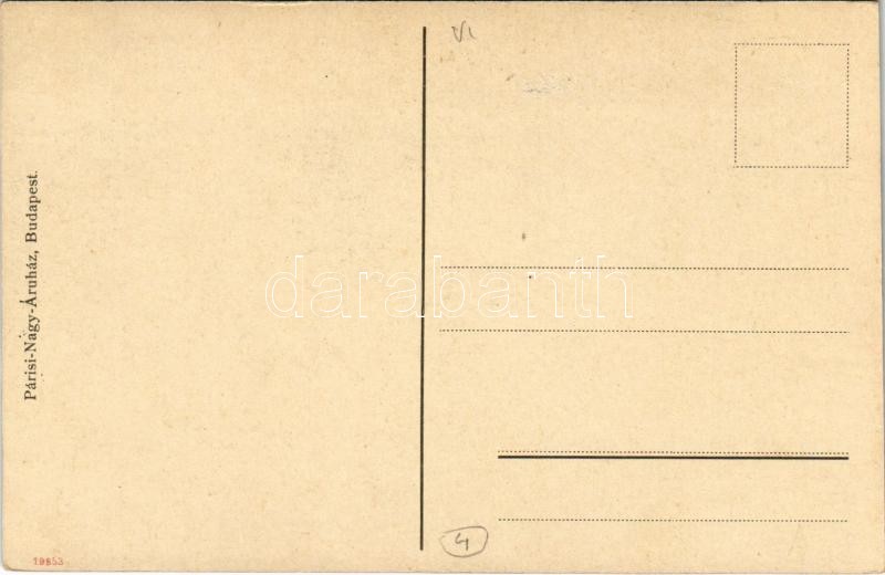 Budapest VI. Párisi Nagyáruház nagy tetősétánya, vendéglő, jégpálya korcsolyázókkal - Image 2