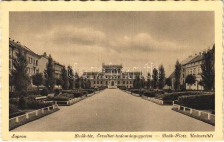 1941 Sopron, Deák tér, Erzsébet Tudományegyetem