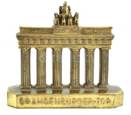 Brandenburgi kapu, fém, kopott, m: 8 cm