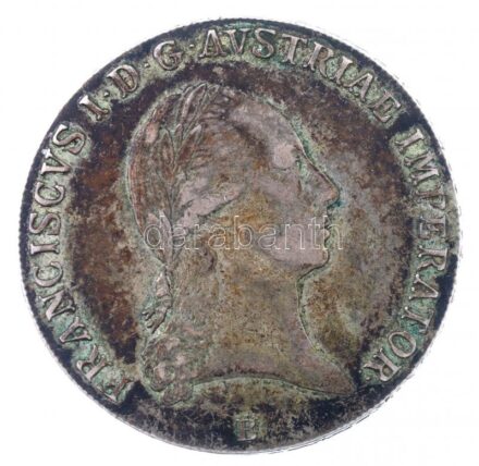 1821B Tallér Ag 'I. Ferenc' (28,13g) T:2,2- patina Hungary 1821B Thaler Ag 'Franz I' (28,13g) C:XF,VF patina Huszár: 1944., Unger: 1364.a
