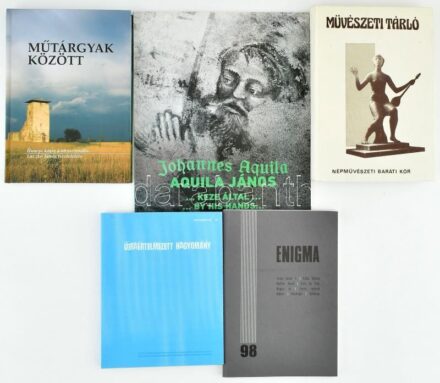 5 db művészeti-művészettörténeti könyv és kiadvány: Enigma. Művészetelméleti folyóirat. XXVI évf., 2019/98. sz. Több tanulmány Farkas István (1887-1944) művészetéről, fekete-fehér reprodukciókkal. Kiadói papírkötés. +