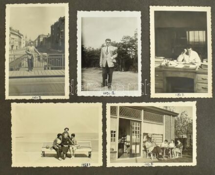 1950 Családi fotóalbum németországi, ausztriai kirándulás képeivel, családi fotókkal, vegyes méretben, datálva