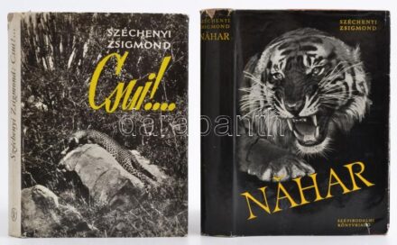 Széchényi Zsigmond 2 műve: Csui!... Afrikai vadásznapló. Afrikai vadásznapló 1928. október - 1929. április. Nahar. Indiai utinapló. Bp., 1973-1967, Szépirodalmi Könyvkiadó. Kiadói félvászon-kötésekben, kiadói kissé