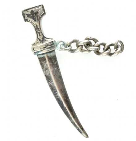 Ezüst(Ag) szabja formájú medál, jelzett, h: 6 cm, nettó: 9,7 g
