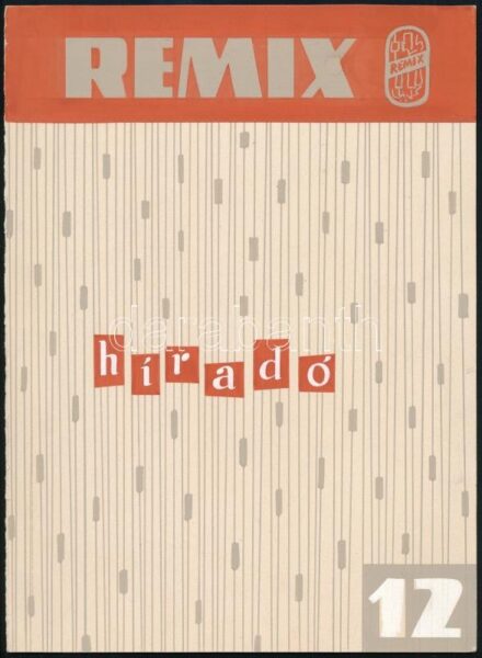 cca 1950 Remix híradó 12, reklám vagy plakát terv. Tempera, papír, jelzés nélkül. Hátoldalán ragasztás nyomaival, máskülönben jó állapotban, 28×20 cm