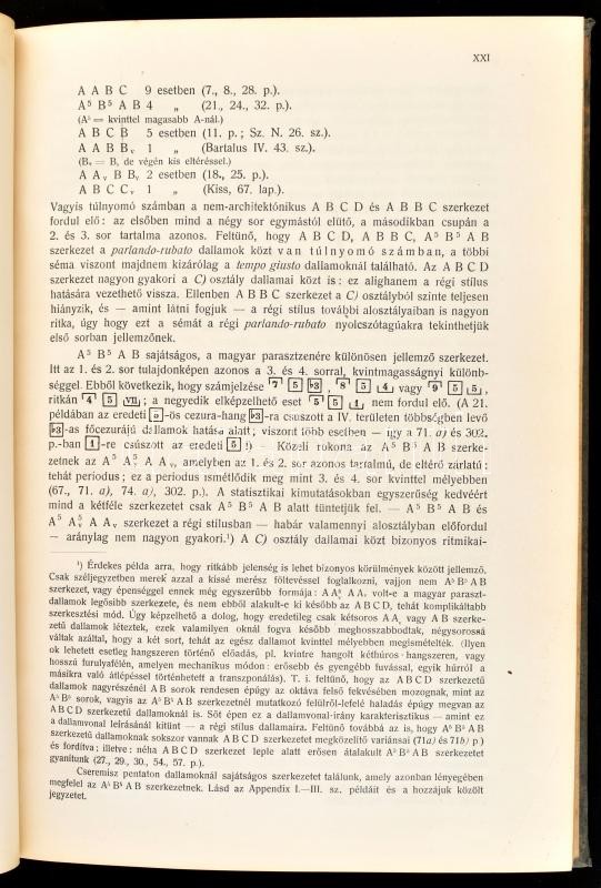 Bartók Béla: A magyar népdal. Bp., 1924. Rózsavölgyi, LXXII+137+5 p. Első kiadás. Kiadói félvászon-kötés, kopott, foltos borítóval. Ritka! - Image 3