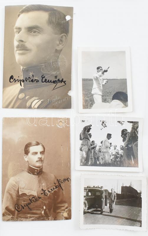 1910-1940 Csipkés Ernő (1889-1965) vezérőrnagy, Budapest városparancsnokának fotóhagyatéka, összesen 25 db fotó, keményhátú fotók, fotólapok, fotók vegyesen, közte két fotón Csipkés Ernő aláírásával, változó állapotban, - Image 3