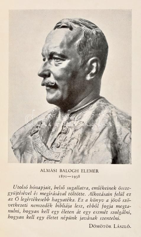 Almási Balogh Elemér: Emlékeim. A negyvenéves 'Hangya' és a közgazdasági egyetem története. Károlyi Sándor gróf emlékének szentelve. Írta: - -, a 'Hangya' elnöke. Bp., 1938., Kir. M. Egyetemi Nyomda, 408+1 p. +8 (fekete-fehér - Image 3