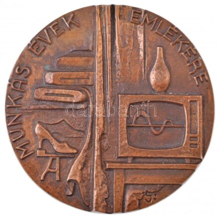 Lajos József (1936-) DN 'A munkás évek emlékére' egyoldalas, öntött Br plakett (100mm) T:1-