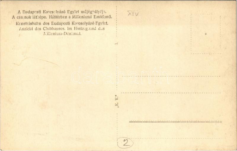 Budapest XIV. Budapesti Korcsolyázó Egylet műjégpályája télen, korcsolyaverseny középen - Image 2