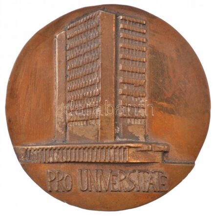 DN 'Debreceni Orvostudományi Egyetem / Pro Universitate' kétoldalas, öntött bronz plakett (104mm) T:1-
