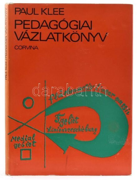 Paul Klee: Pedagógiai vázlatkönyv. Ford.: Karátson Gábor. Bp, 1980, Corvina, 61+7+4 p. A tipográfia 6-51. oldalig Moholy-Nagy László tervét követi. Kiadói egészvászon-kötésben, kiadói papír védőborítóban, a papírborítón