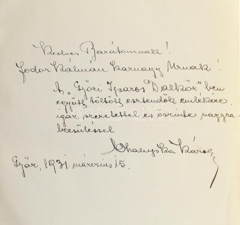 felpéczi Petz Lajos: Győr város zenei élete. 1497-1926. Győr, 1930., Győri Ének- és Zeneegylet,(Győri Hírlap ny.), 442 p. Szövegközti fekete-fehér fotókkal illusztrált. Kiadói aranyozott egészvászon-kötés. Azonosítatlan - Image 2