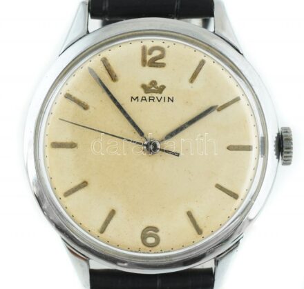 Marvin karóra, bőr szíjjal, működik, d: 4 cm