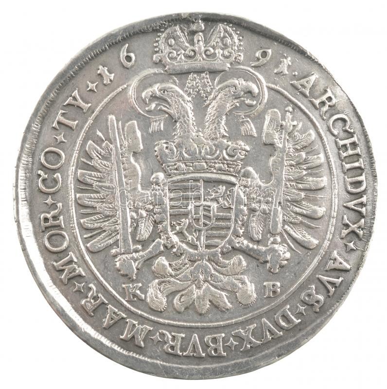 1691K-B Tallér Ag 'I. Lipót' Körmöcbánya (28,03g) T:2 ph. / Hungary 1691K-B Thaler Ag 'Leopold I' Kremnitz (28,03g) C:XF edge error Huszár: 1372., Unger II.: 1020.