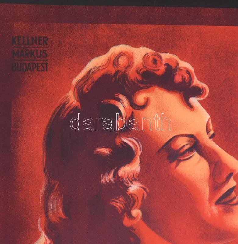 1942 Dr. Kovács István. Nagyméretű plakát (filmplakát, moziplakát), Fekete István regénye után, Páger Antal főszereplésével, további szereplők: Simor Erzsi, Tóth Júlia, Rajnay Gábor. Litográfia, papír. Muskovszky László - Image 2