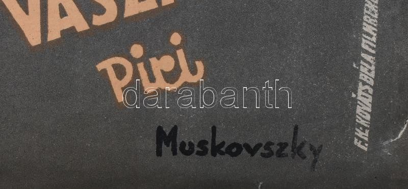 1942 Dr. Kovács István. Nagyméretű plakát (filmplakát, moziplakát), Fekete István regénye után, Páger Antal főszereplésével, további szereplők: Simor Erzsi, Tóth Júlia, Rajnay Gábor. Litográfia, papír. Muskovszky László - Image 3